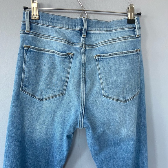 FRAME Le High Straight Jeans in Laskey Rips Size 29 - Picture 7 of 10